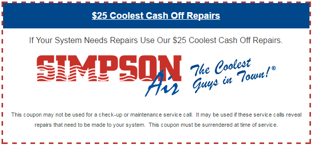 $25 Coolest Cash Off Repairs