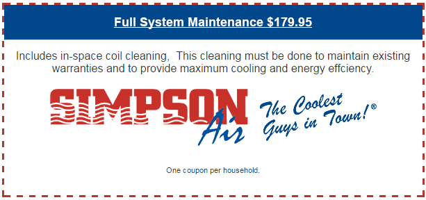 Full System Maintenance $179.95